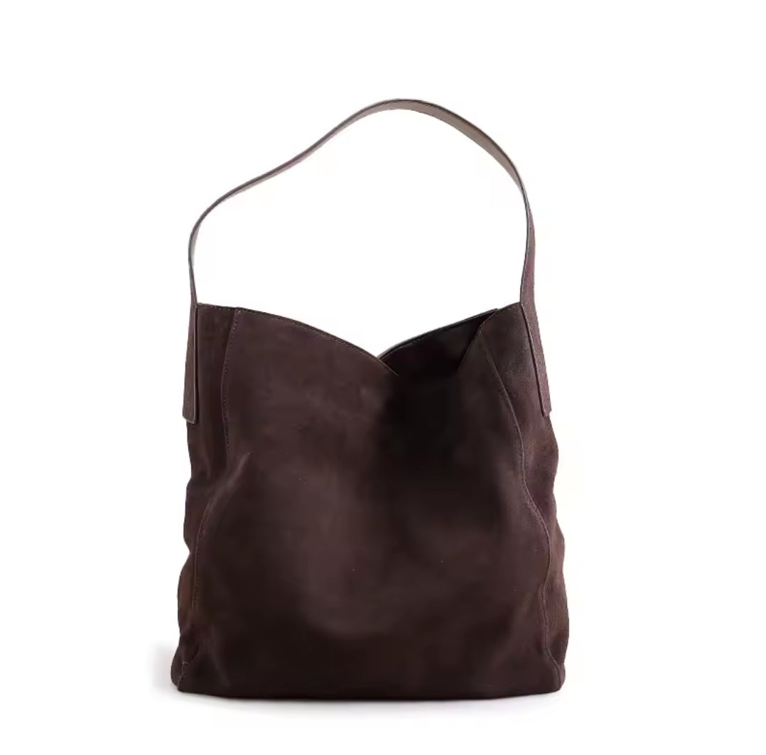 CAMILLA borsa a secchiello scamosciata