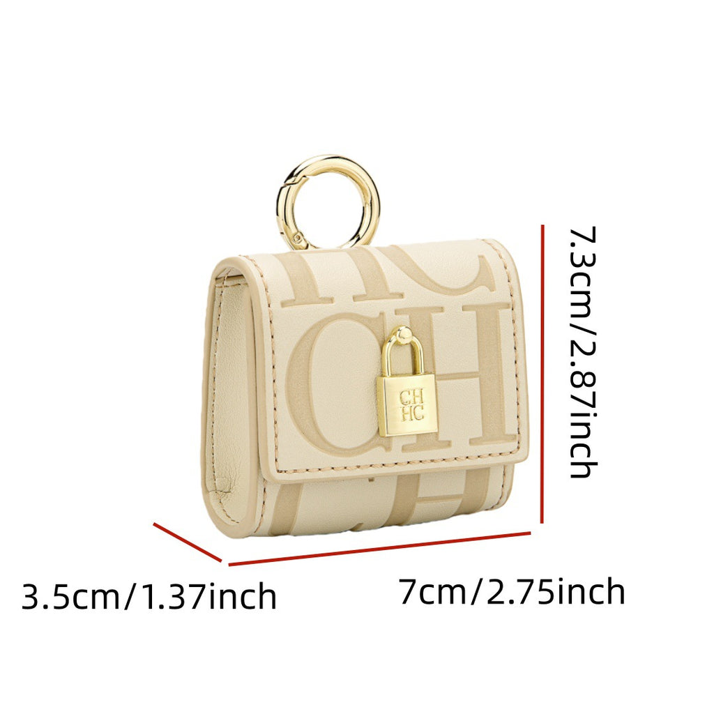 Cecilia CH - Porta Auricolari e Mini Portafoglio in Pelle