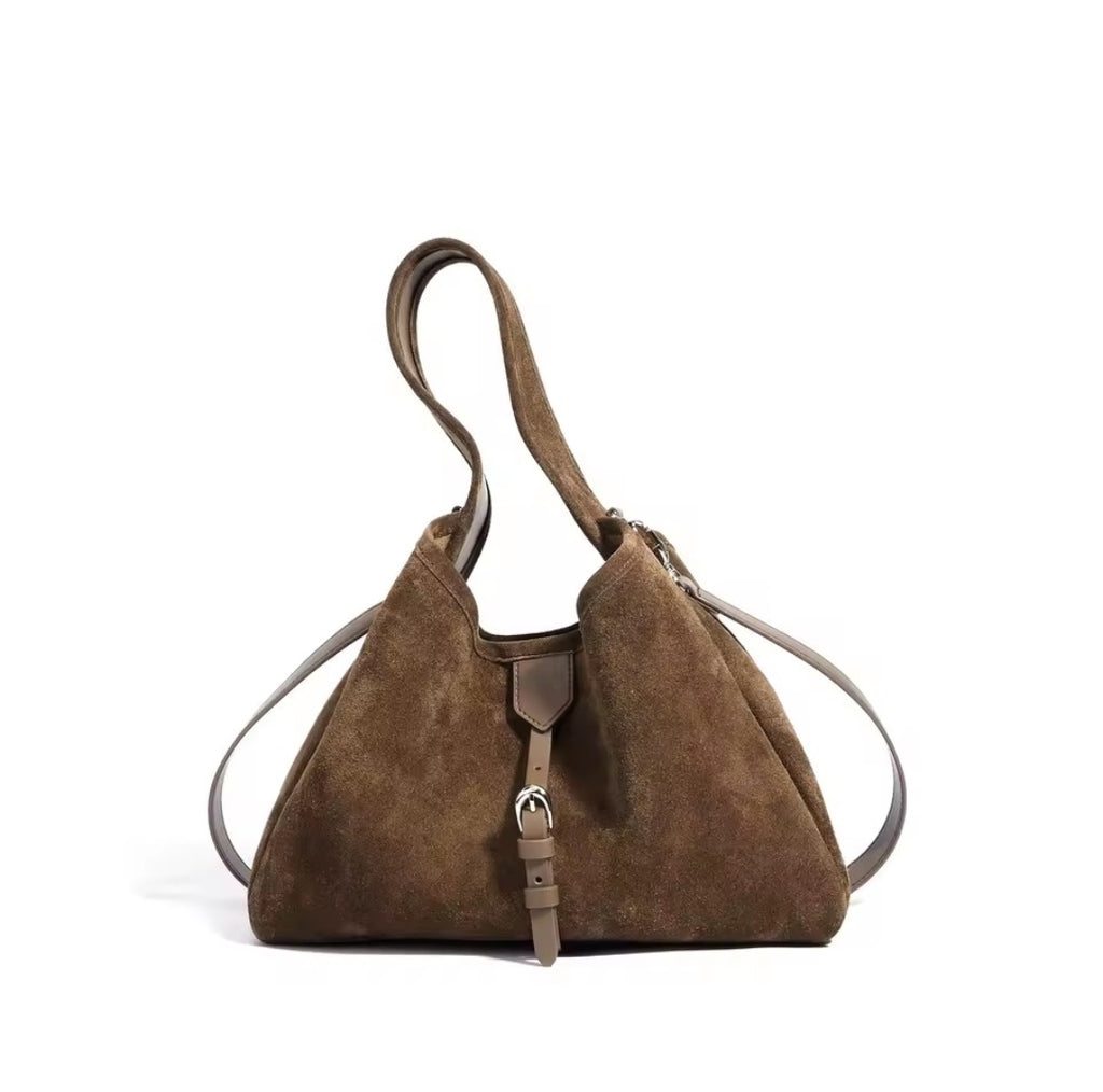 MELISSA borsa in pelle scamosciata naturale