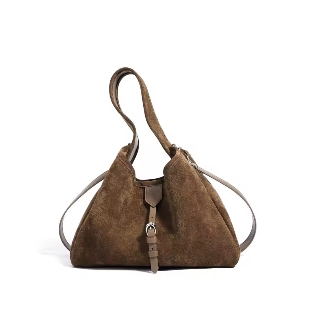 MELISSA borsa in pelle scamosciata naturale