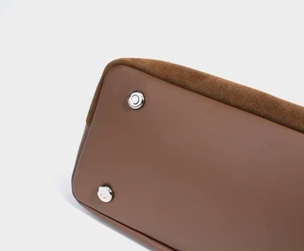 GLORIA borsa scamosciata naturale