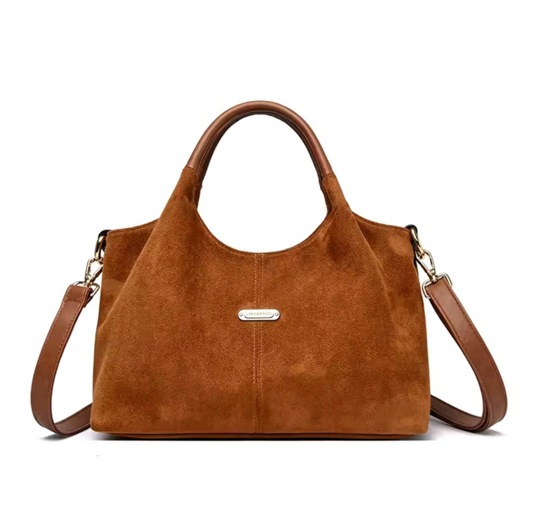 LUDOVICA borsa scamosciata naturale