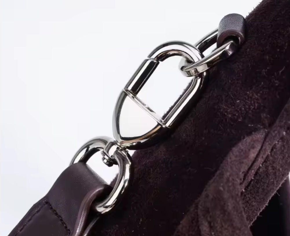 MELISSA borsa in pelle scamosciata naturale